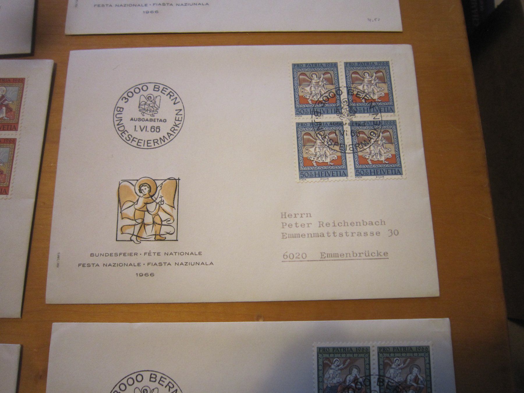 Tutti i francobolli: PP 1966 FDC Serie und 4er mit Adresse – Usato da Gordola venduto da Polentaefung 6