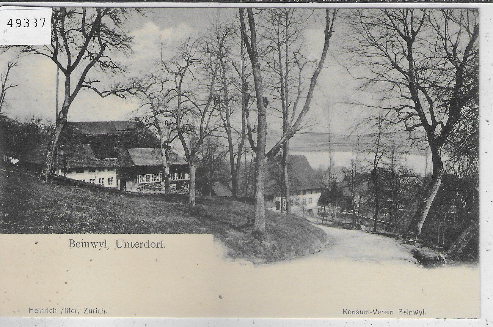 Cartoline postali: Beinwyl Beinwil - Unterdorf – Usato da Ettingen venduto da Kartenplanet
