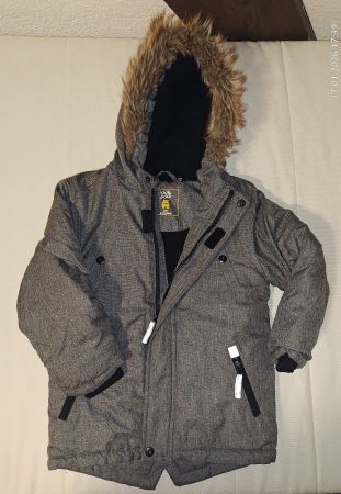Winterjacke für Kinder, Grau, Grösse 110