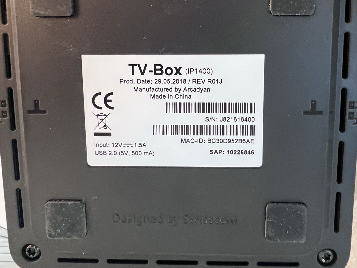 Swisscom Modem & Router: Swisscom TV Box – Usato da Küsnacht ZH venduto da Studjus 1