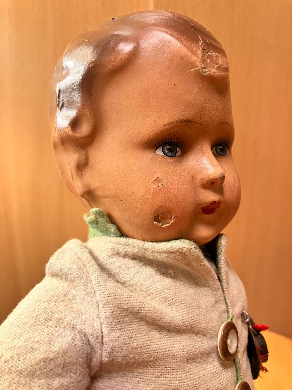 Bambole: Puppe: Junge, mit Stoffkörper, Sonnenberg, ca. 80 Jahre alt – Usato da Zürich venduto da ancillaschmidhauser 7