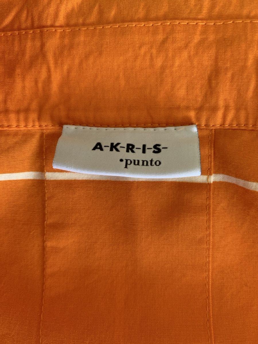 Akris Camicette: AKRIS: Luftige orange/weiss karierte oversize Bluse, 34 – Usato da Luzern venduto da paulablue 5
