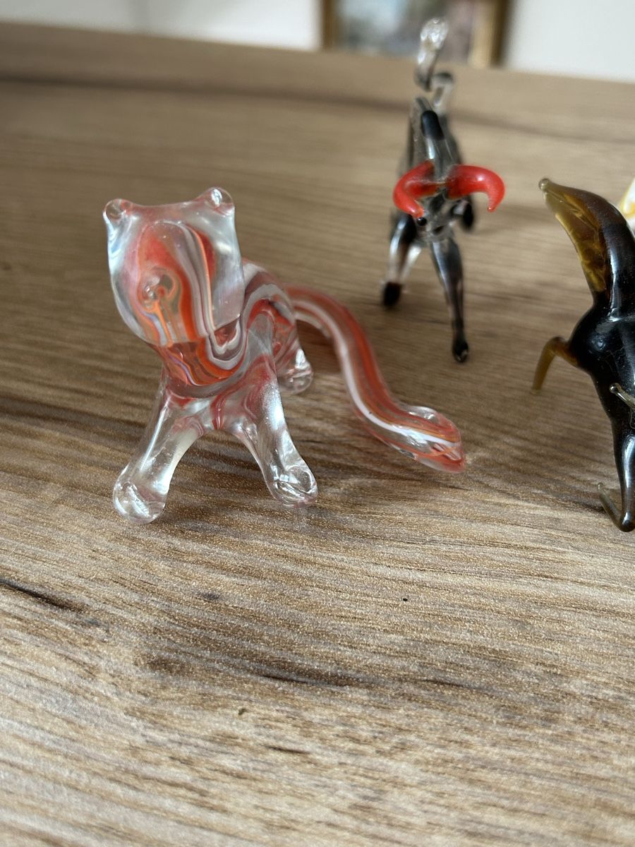 Figuren: 6 Glas-Tierfiguren handgemacht – Neu (gemäss Beschreibung) aus möhlin von Caja1 1