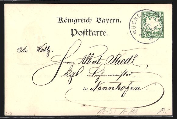 Cancelleria postale: München, Königsbau, Panorama, Prinzreg – Usato da Berlin venduto da bartko-reher 1