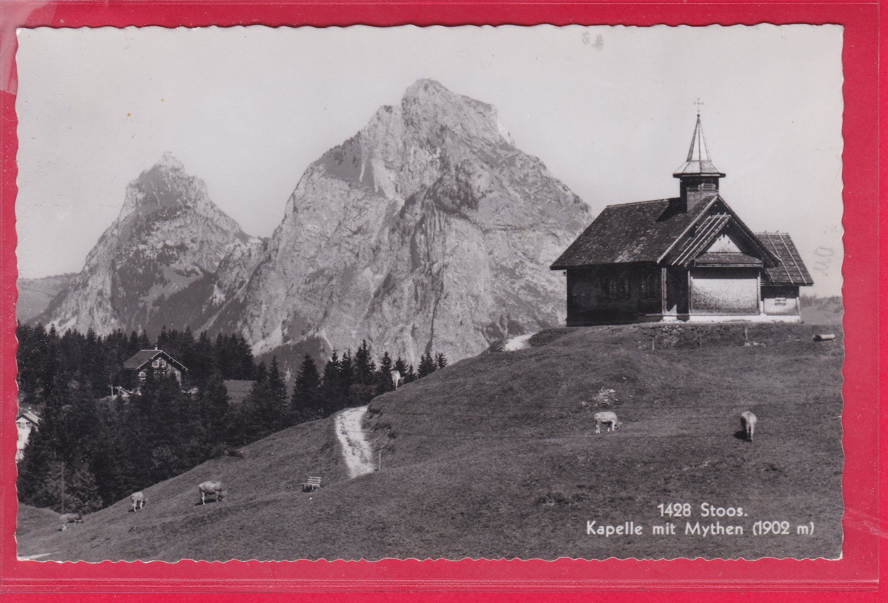 Cartoline postali: STOOS, KAPELLE MIT MYTHEN – Usato da Oberrieden venduto da Gebirgsstelze
