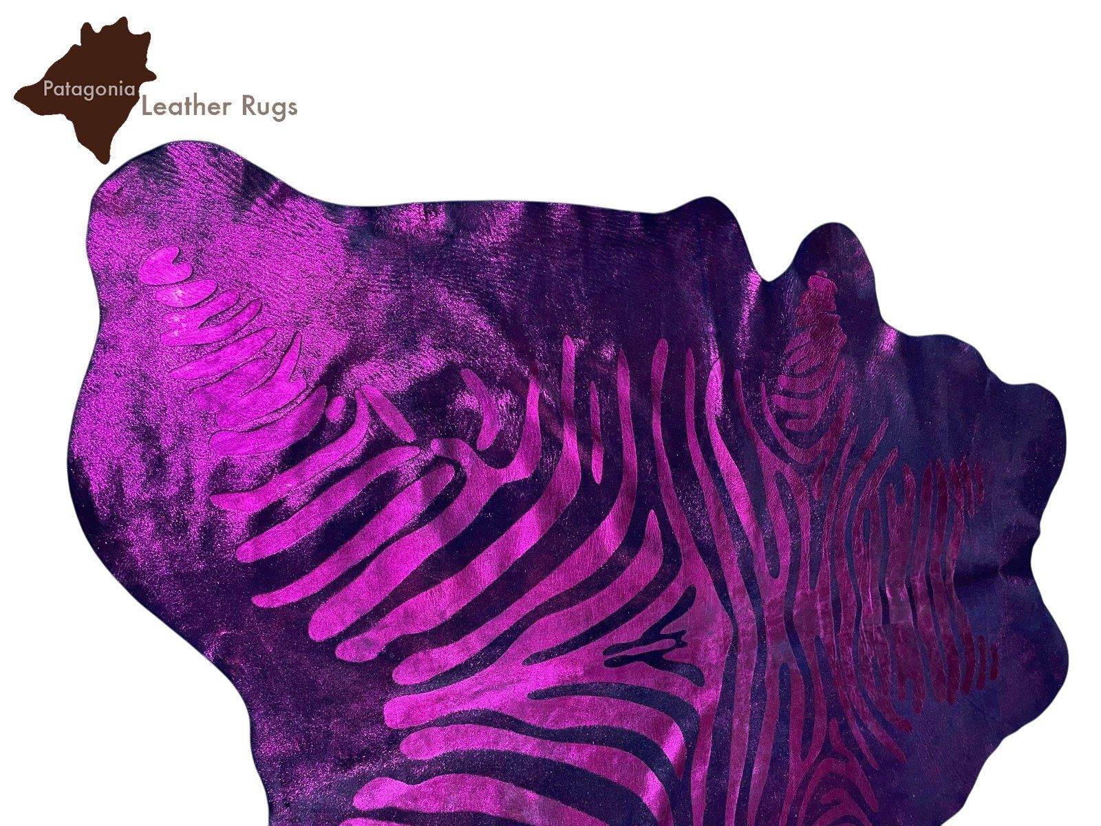 Tappeti: Kuhfell Teppich Zebra Blue/Fuchsia – Nuovo e nell'imballaggio originale da Arbedo venduto da patagonialeatherrugs 1