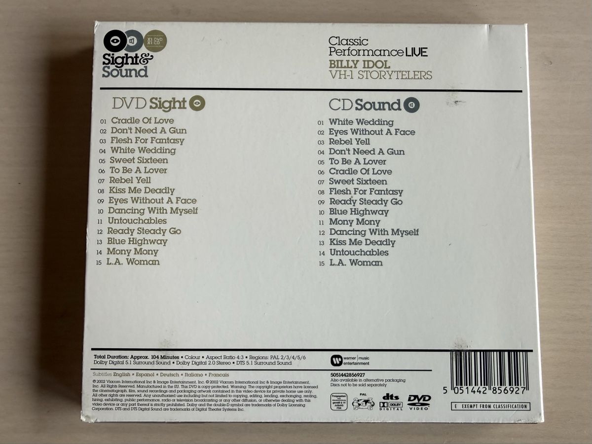CDs: Billy Idol Classic Performance LIVE CD/DVD – Gebraucht aus Oberried Brienz von Chyara 1