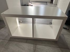 IKEA KALLAX Regal weiss (77x41 cm) inkl. Design-Einsatz