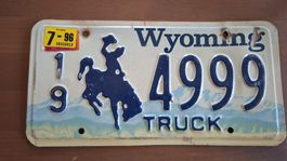 Nummernschild USA Plaque d'immatriculation Wyoming Truck 
