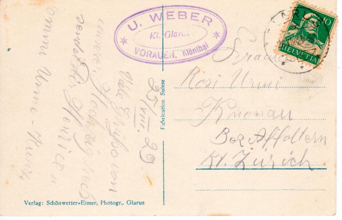 Cartes postales: Gasthaus Vorauen mit Postauto  1929 – D'occasion à Wolhusen par Curver9 1