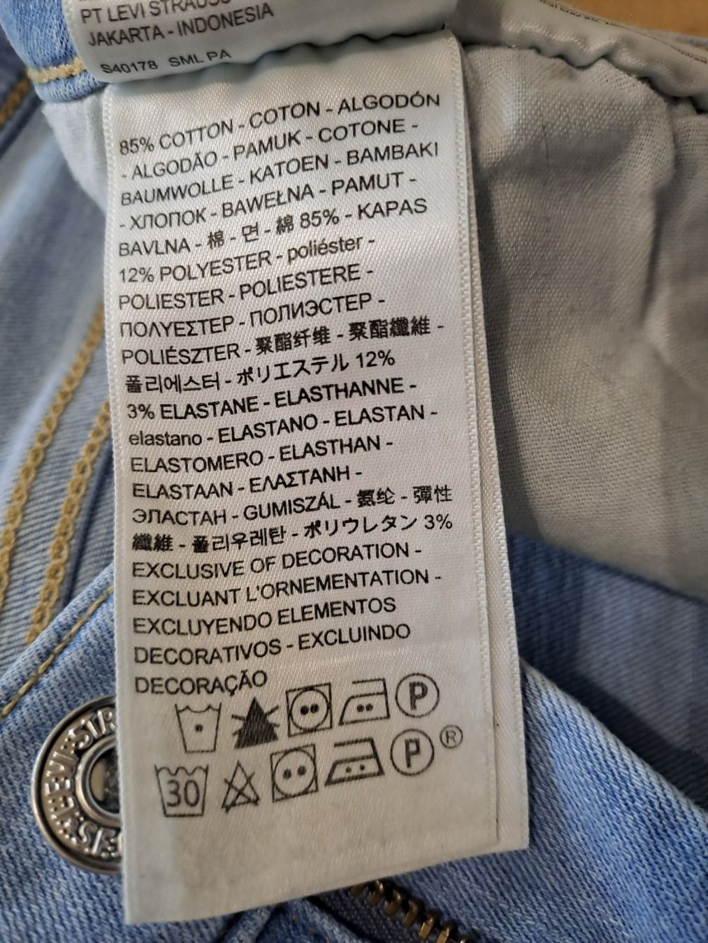 Levi's Jeans: Levis 710 Super Skinny W32 L30 – Usato da Meyrin venduto da dijin 9