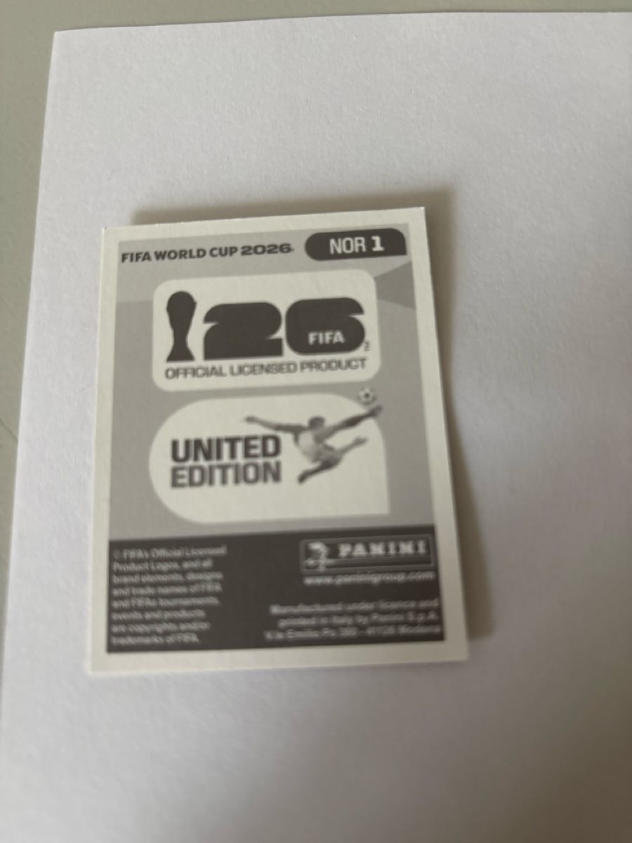 Panini Sammelbilder & Trading cards: Panini Bild NOR1 – Neu (gemäss Beschreibung) aus Rechthalten von Thierry_89 1