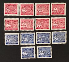 Böhmen und Mähren Portomarken 1939**