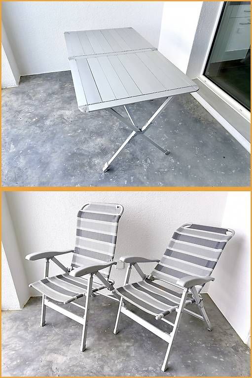 Set di tavolo e panche: Campingtisch CAMPART, 2 Campingstühle Bel-Sol – Usato da Ostermundigen venduto da sewink