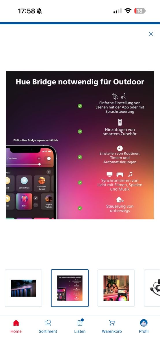 Philips Lampade: Philips Hue Outdoor Lightstrip – Nuovo e nell'imballaggio originale da Rudolfstetten venduto da Friedlisberger 4