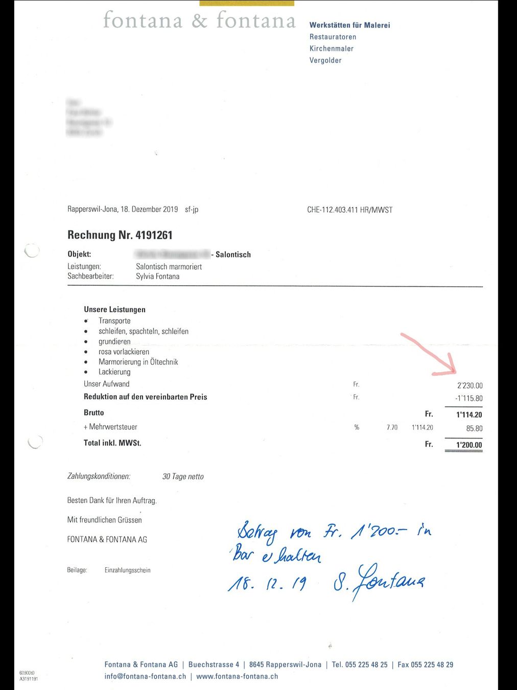 Tavoli: Salontisch "falso marmo". Einzelanfertigung – Usato da Zürich venduto da Milano71 6