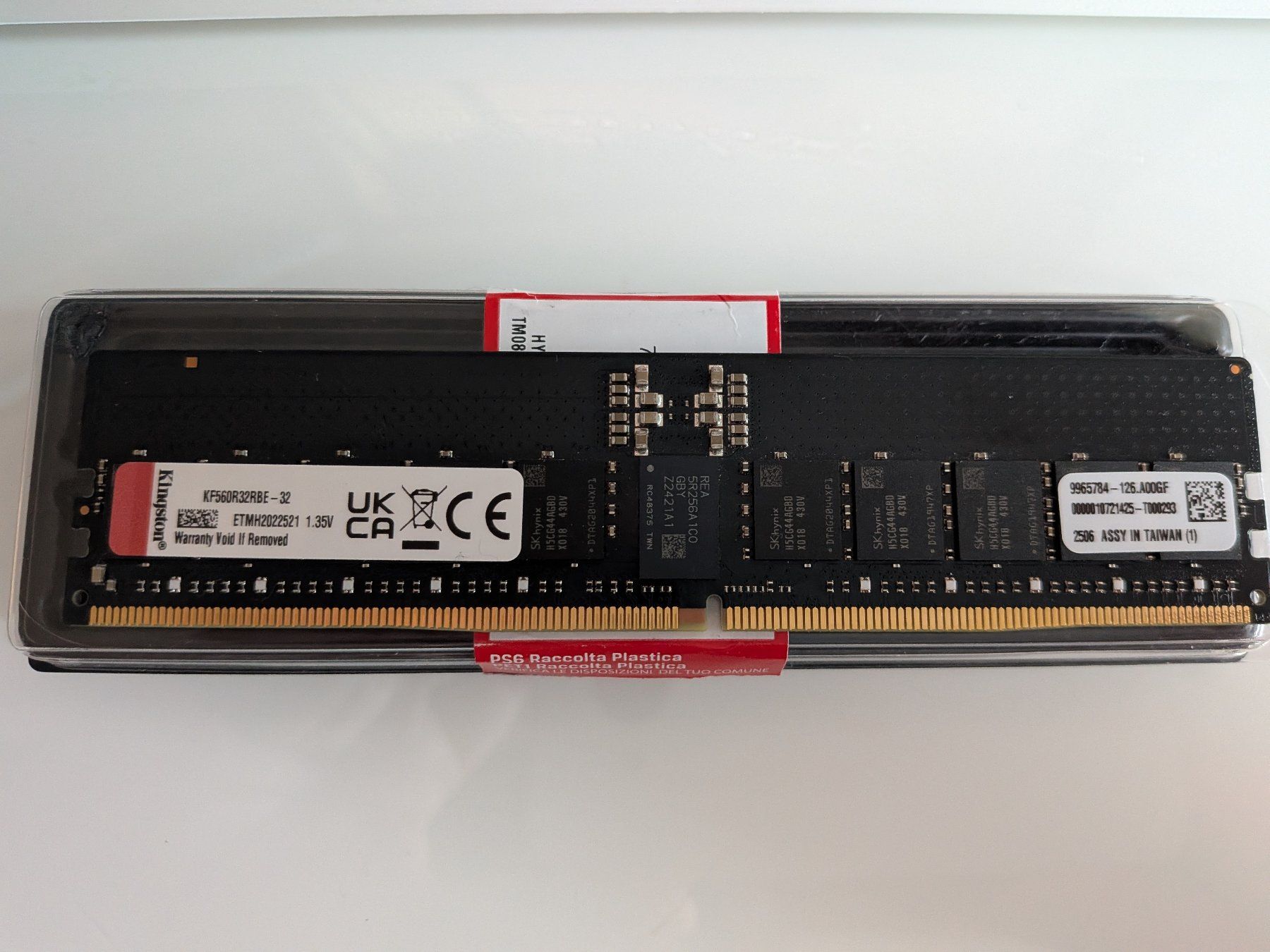 Memoria / RAM: 32GB Kingston DDR5 RAM 4800MT/s ECC Registered – Usato da Meilen venduto da tbskiefer
