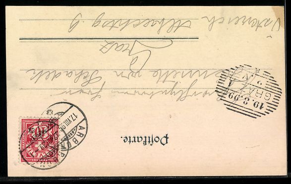 Cartoline postali: Arbon, Panoramablick mit Ort und Kircge – Usato da Berlin venduto da bartko-reher 1