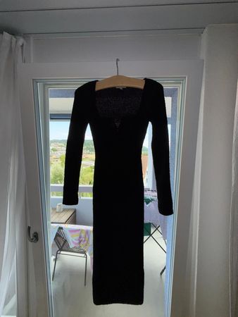 🔥Elegantes Kleid Strick Schwarz M