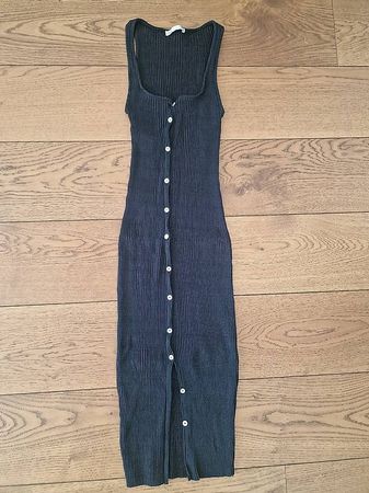Sommerkleid schwarz mit Knöpfen zara, Gr. S, wie neu