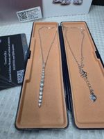 Collier argent avec diamants de moissanite certifiés