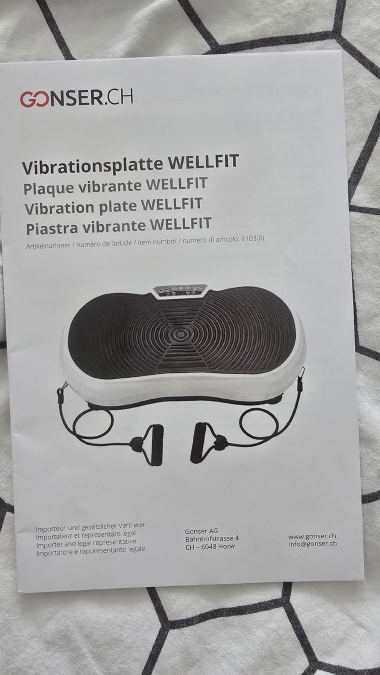 Gonser Massagegeräte: Vibrationsplatte Wellfit von Gonser – Neu (gemäss Beschreibung) aus Rupperswil von Bella_ 1