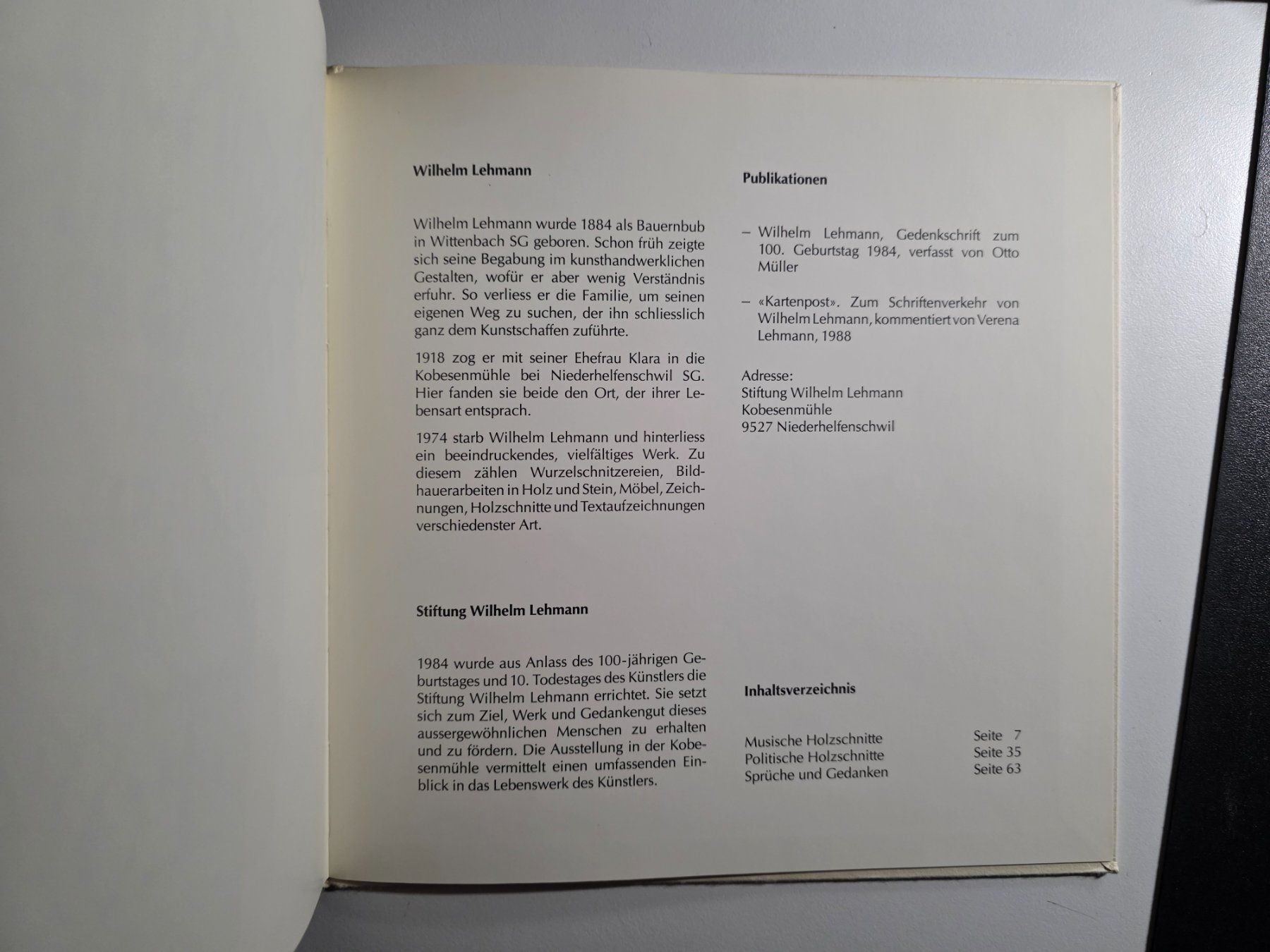 Libri: Wilhelm Lehmann - Holzschnitte - 1991 Bischofszell – Usato da Walterswil BE venduto da Lonitti 5