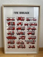 Feuerwehr-Poster "Fire Brigade" inkl. Rahmen
