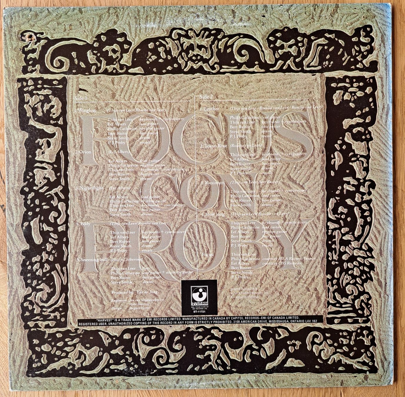 Dischi in vinile: Focus - Con Proby (Prog Rock) – Usato da Meggen venduto da Ricardokoch 1