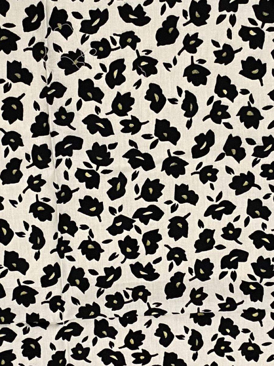 Tessuti: Stoff schwarz-weiss Blumenmuster 135x155 – Nuovo (secondo la descrizione) da Flawil venduto da sonnengeist 4