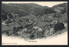 Saint-Ursanne, Teilansicht mit Strassenp