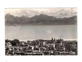 Lausanne Ouchy les Alpes de Savoie Poststempel 1935