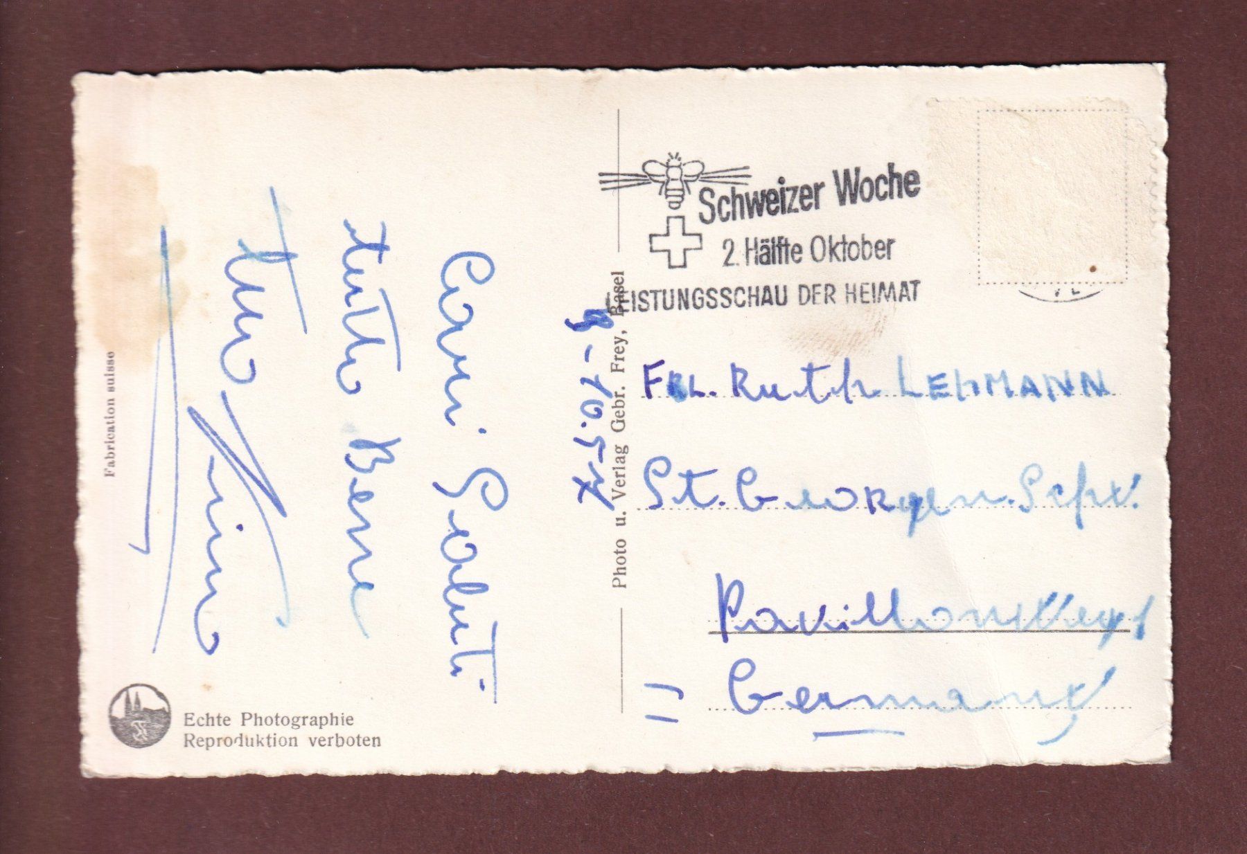 Cartes postales: BASEL - Mustermesse // Falte // – D'occasion à Pully par nicecards-shop 1