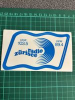Vintage-Aufkleber von Radio Zürisee (UKW 89,4 / 103,5)