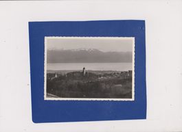 Carte postale ancienne Aubonne 1944 vue sur lac Léman