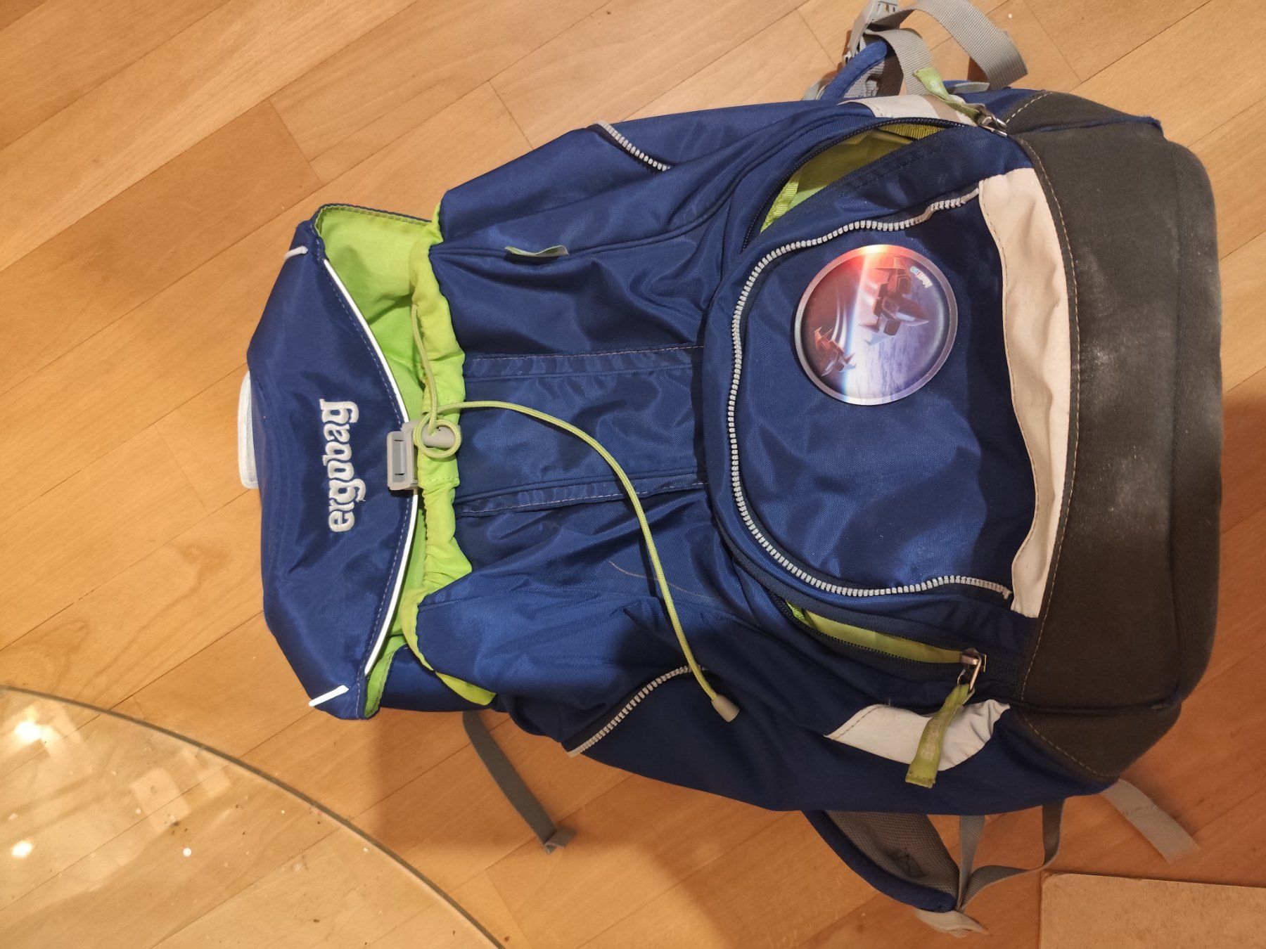 Ergobag Borse & Zaini: Ergobag Schulrucksack blau mit Weltraum-Kletties – Usato da Gutenswil venduto da kueni08