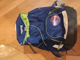 Ergobag Schulrucksack blau mit Weltraum-Kletties