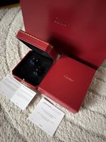Cartier Manschettenknöpfe, 925er Silber, blau, NEU & selten!