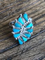 Indianer-Schmuck - Türkis-Ring, Vintage