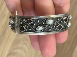 925 geschwärtes Silber + Granatstein aus Armenia_handmade
