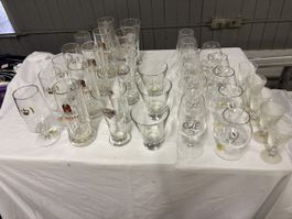 Lot de verres assortis divers modèles état usagé