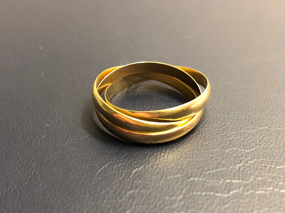 Anelli: Ring Triqueta aus 18 Karat tricolor Gold Au 750 – Usato da Bern venduto da bombich 6