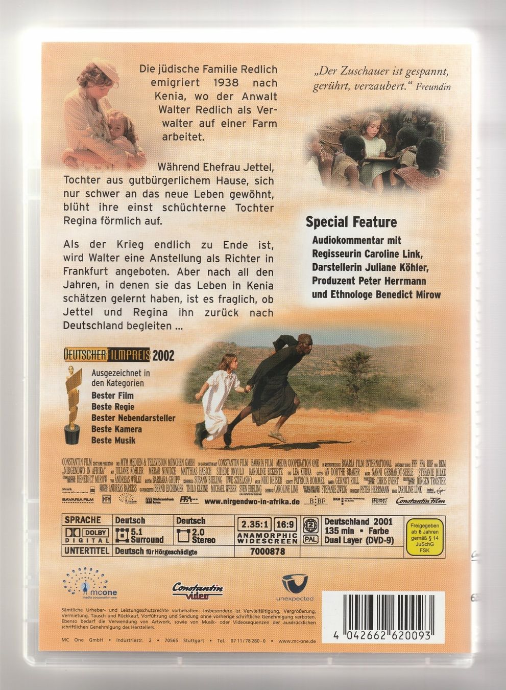 Tutti i DVDs: Nirgendwo in Afrika, DVD in Originalverpackung – Usato da zürich venduto da parts5060 1