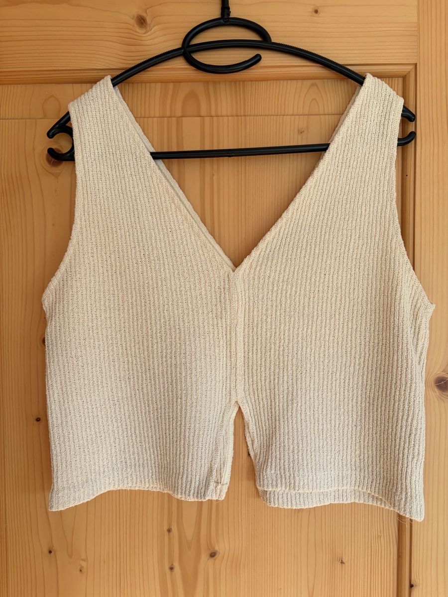 Massimo Dutti Top: Massimo Dutti Stricktop cropped creme Grösse XS – Usato da Wädenswil venduto da Iana32