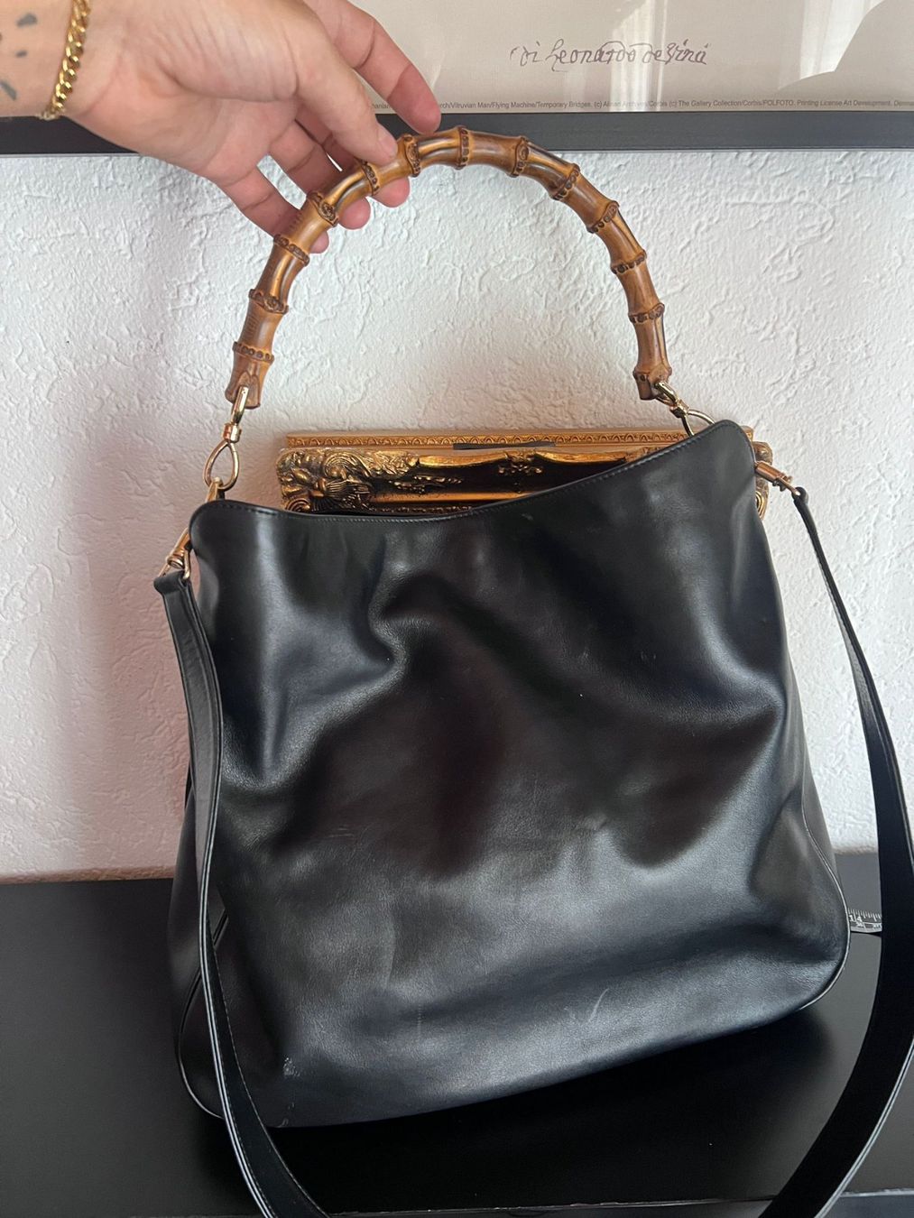 Gucci Borse da donna: Gucci Leder Maxi Tasche mit Bambusgriff – Usato da Winterthur venduto da Dejv