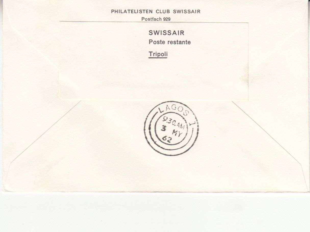 Alle Briefmarken: SLH RF 62.14 c   Zürich-Lagos – Gebraucht aus Bürglen TG von StampGraf 1