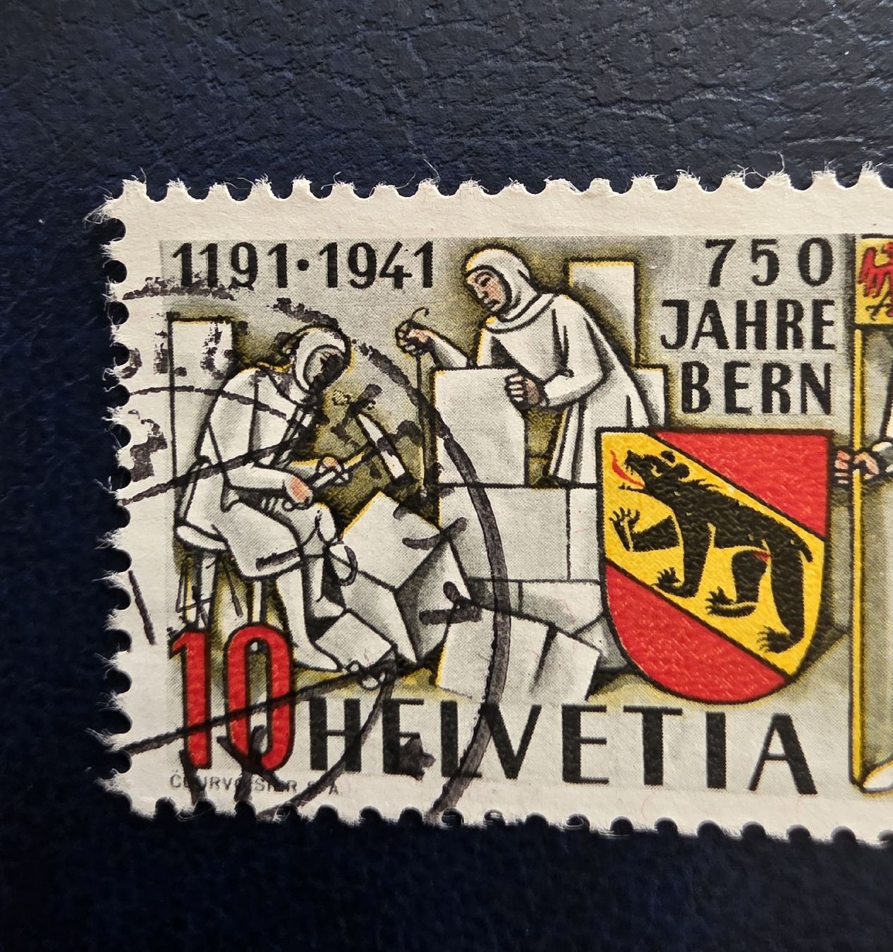 Alle Briefmarken: Werbemarke 253 mit Abart – Gebraucht aus Bern von Kocholo 3