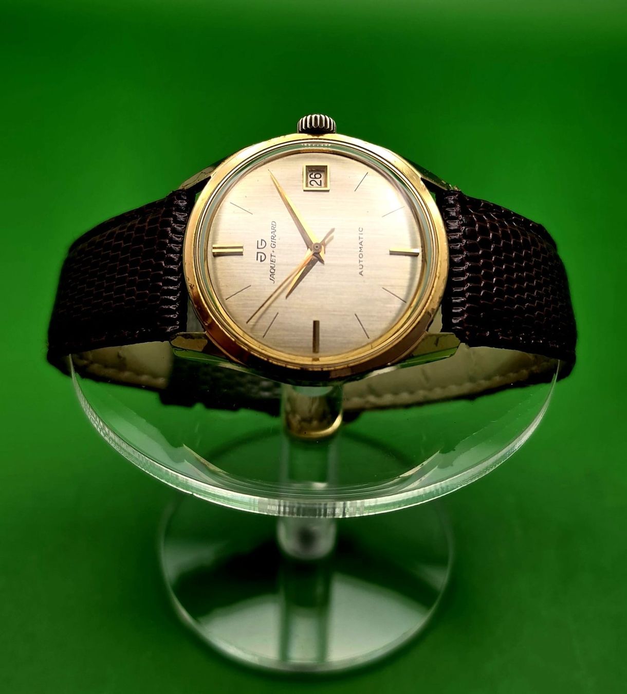 Jaeger-Lecoultre Orologi: Rare! VINTAGE JAQUET+GIRARD  AUTOMATIC  DATE  COMPRESSOR – Usato da St. Gallen venduto da Premium-Vintage 8