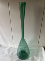 Grüne Glasvase, Tropfenform, 51cm hoch, Vintage