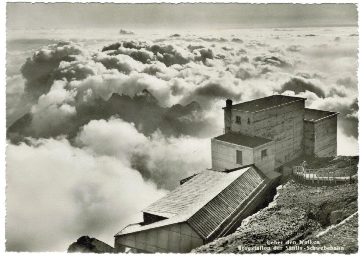 Cartoline postali: AK Bergstation der Säntis-Schwebebahn 1952 – Usato da Zürich venduto da Tolima194